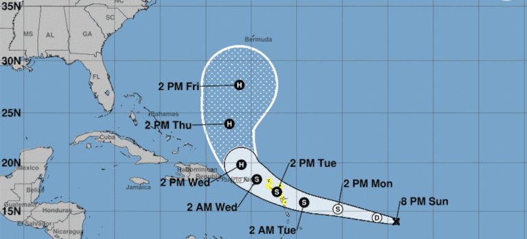 Tropical Storm Forecast to Develop and Pass Near USVI, Puerto Rico